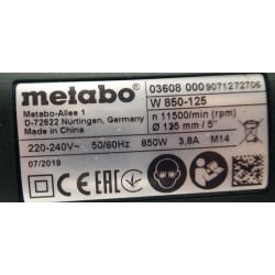 Relakas Metabo W 850-125