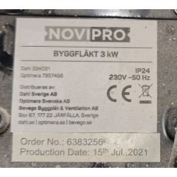 Тепло-вентилятор Novipro 3000w