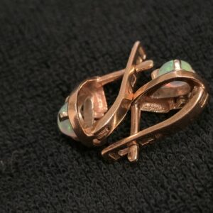 Kuld kõrvarõngad teemantidega 585 proov (№L1468)